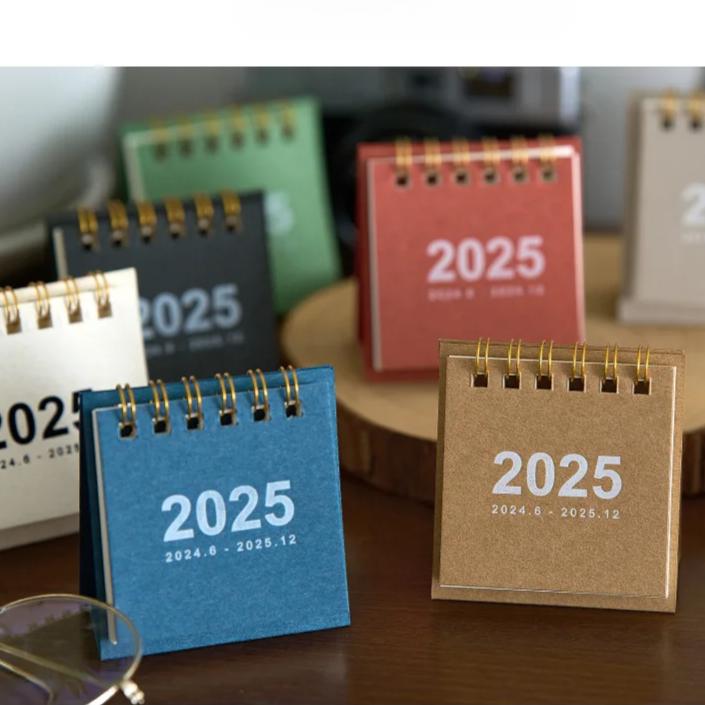 2025 Desk Calendar Cute Daily Planner Simple Solid Color Calendar Learning Goal List To-Do List Home Office Supplies