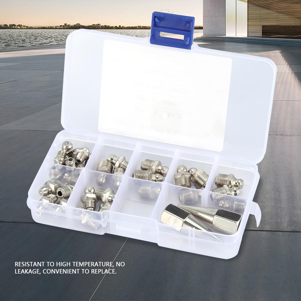 32 шт. M6 M8 M10 Прочные латунные масленки Zerk Набор фитингов