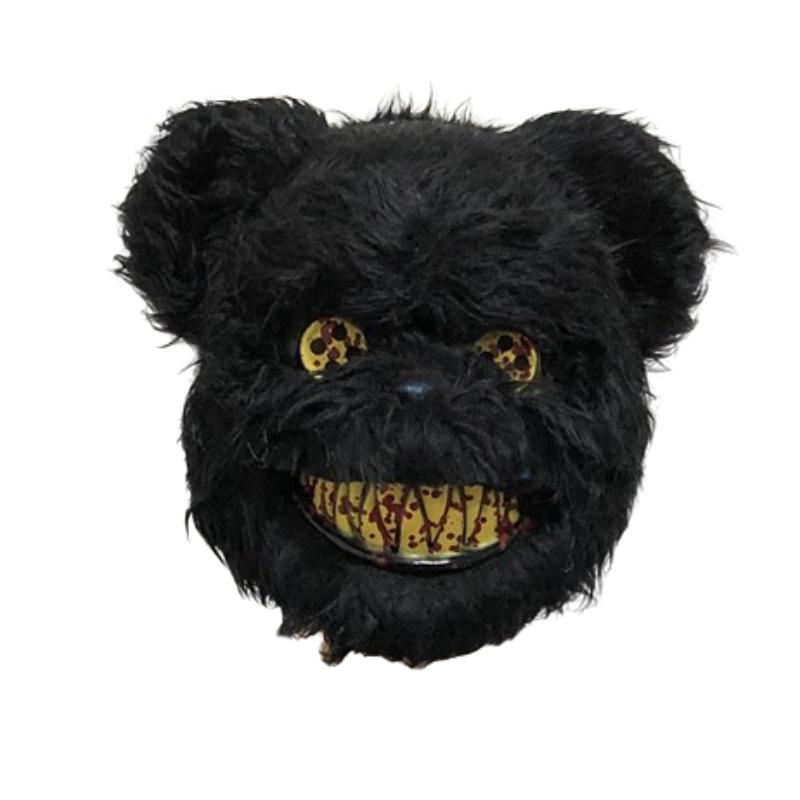 Bloody Plush Bear Mask Halloween Ghost Festival Mask Realistic Bloody Bear Headgear Performance Prop Halloween Horror Mask