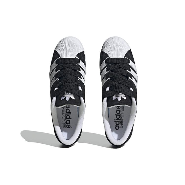 Adidas Superstar Supermodified Black White - Black Heel Unisex Sneakers Core-Black Cloud-White H03739