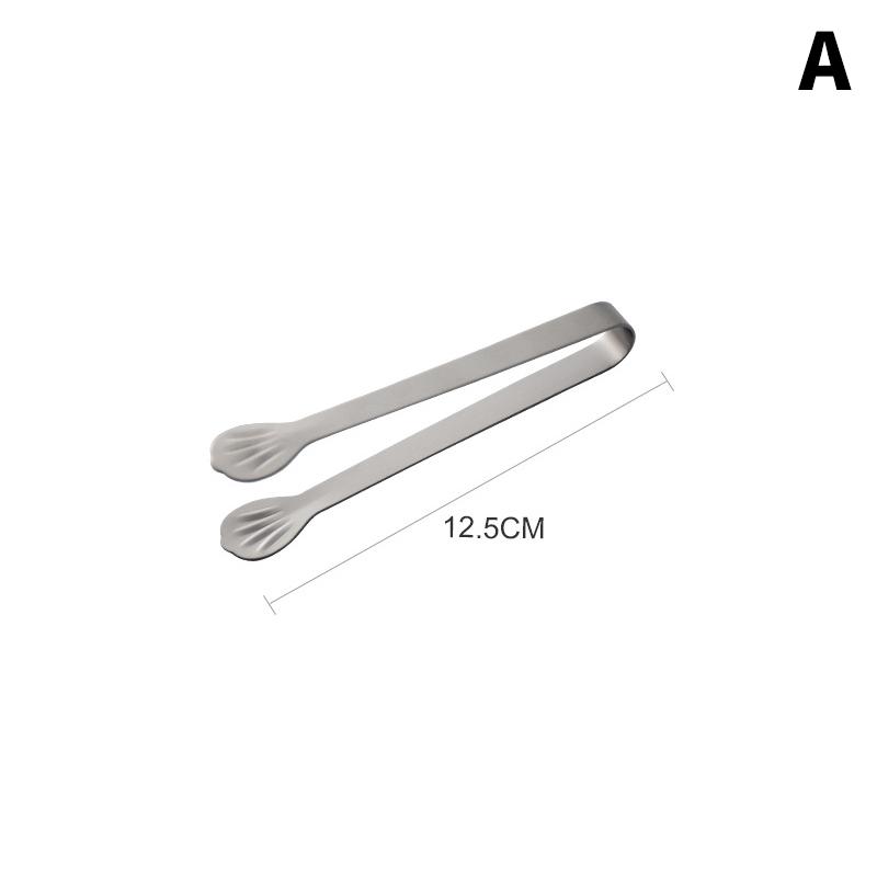 Stainless Steel Ice Tongs Portable Coffee Sugar Cubes Mini Serving Tongs BBQ Meat Tong Macaron Food Clamp for Coffee Bar Party