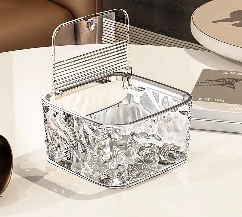 Hair Accessories Clear Organizer Acrylic Storage Box With Lid for Girls Home Desktop Jewelry Bathroom Accessories Storage Box
