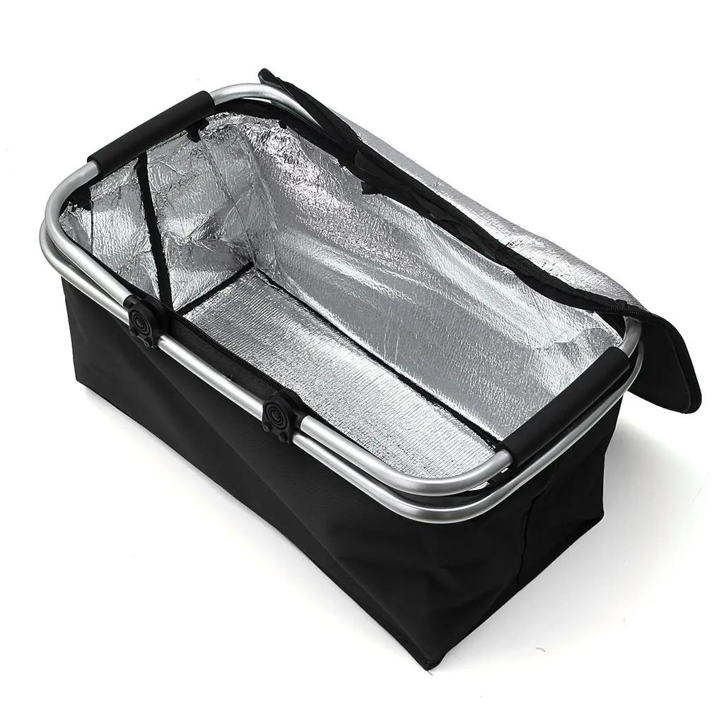 Car Oxford Outdoor Picnic Insulation Storage Basket Refrigerated Food Delivery Box Folding Shopping Basket Trunk Storage Box