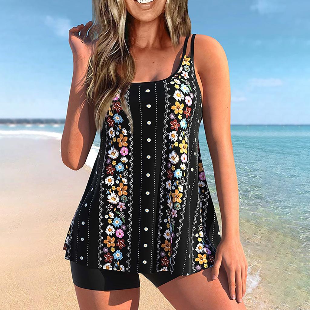 Женский сексуальный приталенный купальник с принтом на слинге и раздельном бикини плюс размер купальника (Два куска)