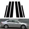 6 шт. глянцевая черная автомобильная дверь окно колонка BC стойки стойки крышка отделка поликарбонат материал наклейка подходит для Acura TSX 2004-2008