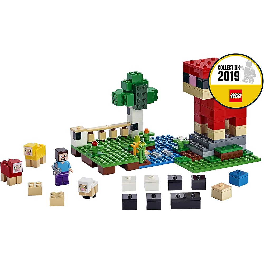 LEGO Minecraft Giant Sheep Wool Farm Building Set 21153 with Blocks and Accessories