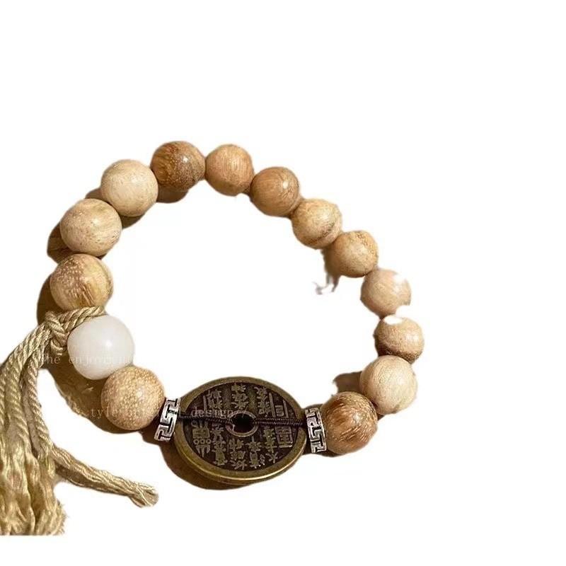 Milky Wood Exquisite Bead Mountain Ghost Flower Bracelet For Fashionable Women