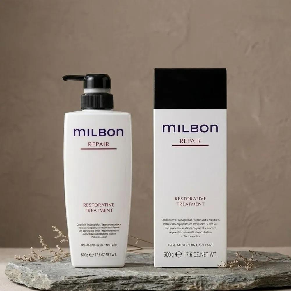 Milbon Repair Restructuring Treatment 500ml Protein & Elasticity Care for Damaged Hair