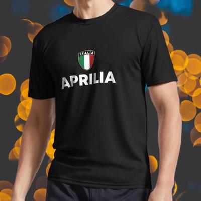Новый щит Aprilia с итальянским флагом и логотипом Лацио Мужской №039;s Футболка смешная размер S-5XL Унисекс Футболка
