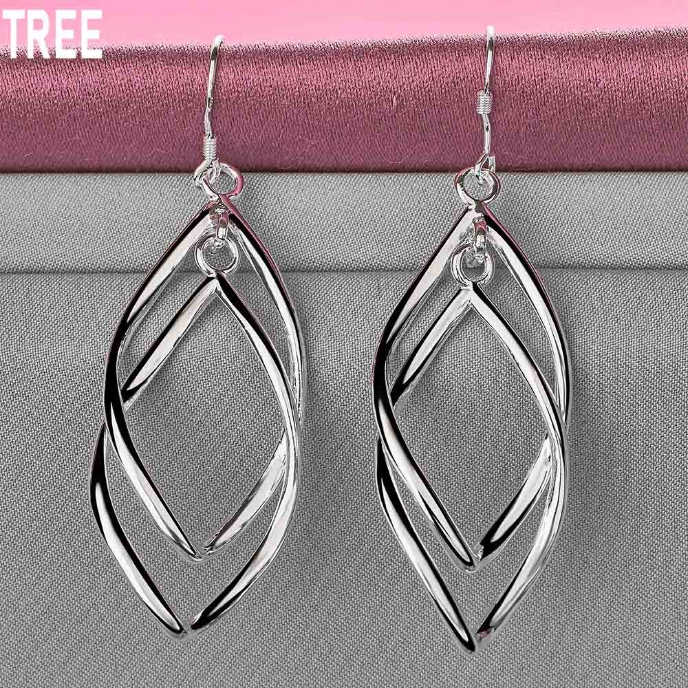 Свадебные серьги с подвеской из стерлингового серебра 925 пробы, модные свадебные украшения