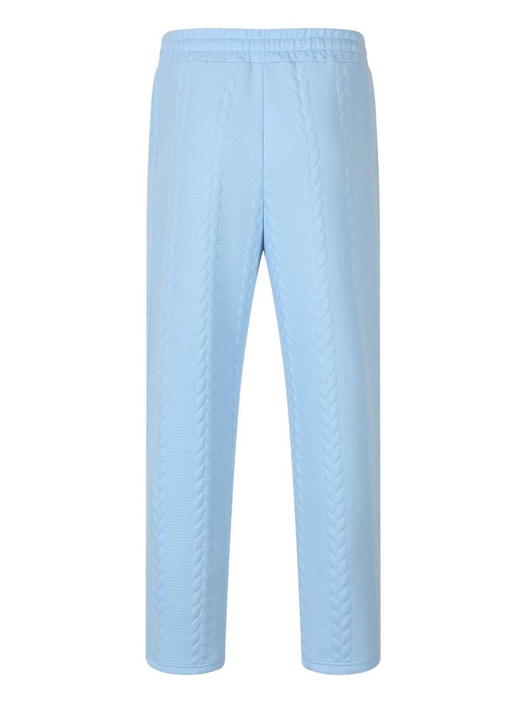 Осень Новые Мужские Американские Ретро Уличные Повседневные Спортивные Однотонные Жаккардовые Брюки на Кулиске