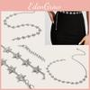 Metal Shiny Waist Chain With Star Pattern For Dresses And Skirts Summer Wear