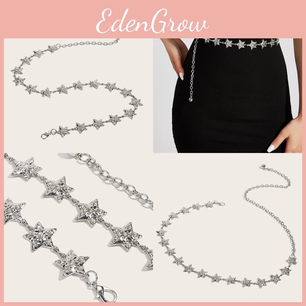 Metal Shiny Waist Chain With Star Pattern For Dresses And Skirts Summer Wear