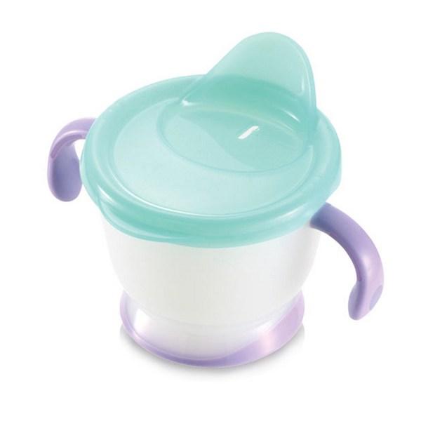 Richell AQ First Step Drinking Type Baby Cup, Light Blue, 1 Piece