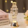Clear Modern Nutcrackers Soldier Figurine with LED Desk Decors For Christmas Holiday Homes Party Decoration Gifting
