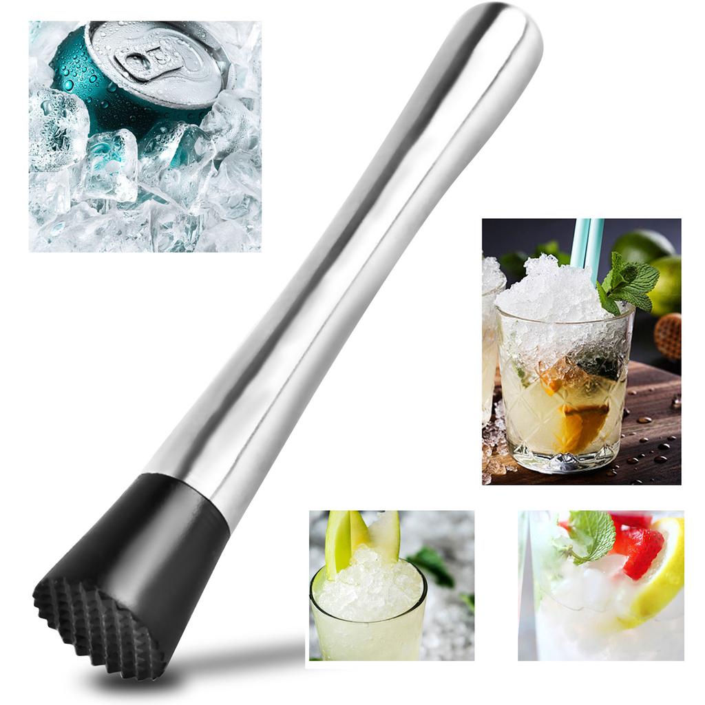 Stainless Steel Cocktail Muddler Mojito Muddlers Drink Muddler Ice Crushing Bar Ideal Bartender