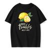 Летняя мода лимон ретро мужская английская буква круглый вырез высокое качество повседневный фитнес уличная футболка европейского размера