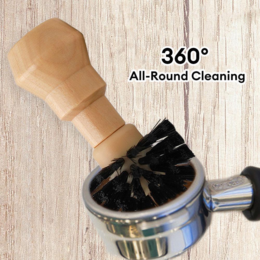 Переносная щетка для чистки темперов для кофе, профессиональная щетка для чистки кофе эспрессо для бариста с деревянной ручкой, кухонные принадлежности
