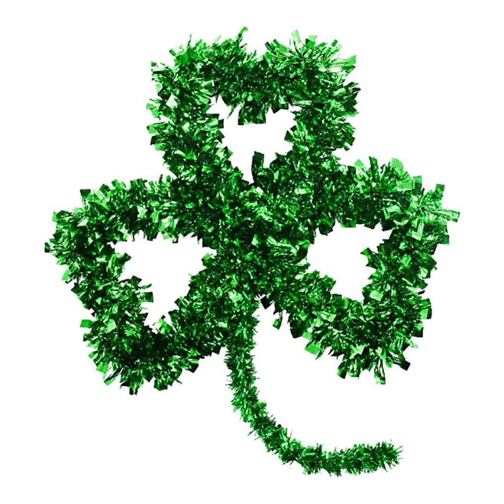 St. Patrick’s Day Green Garland Irish Door Home Wall Decorations Party Trifolium L-ucky Grass Wreath Festival Party Decoration