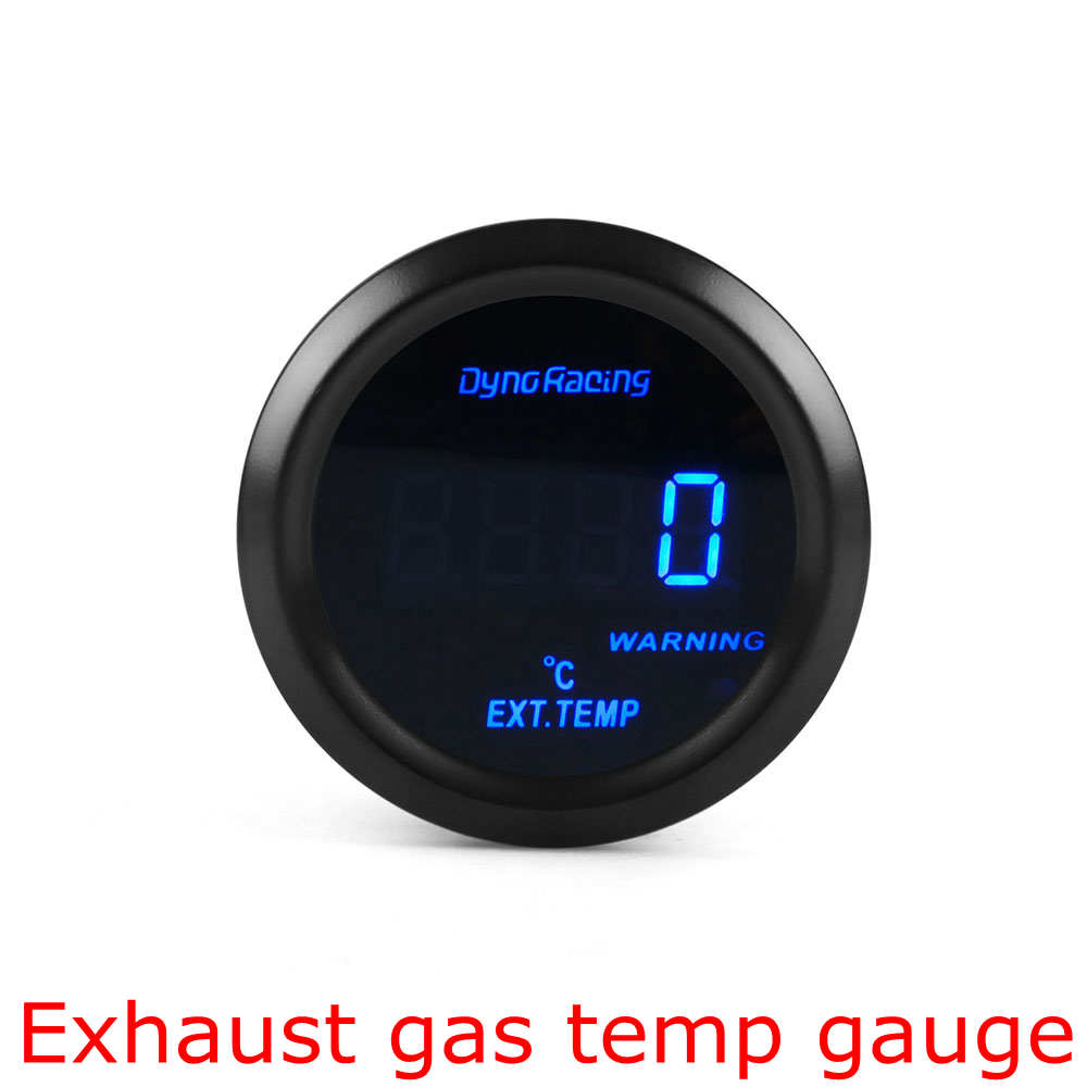 Dynoracing 2" 52mm Car Digital Turbo Boost Gauge PSI BAR Water Temp Oil Temp Oil Pressure Gauge Voltmeter Tachometer Rpm gauge