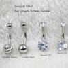 12mm Zircon Belly Button Stud Earrings for Dance