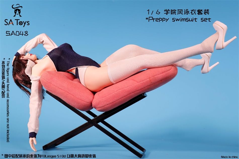 Хобби Игрушки [TOYBARJAPAN] Фигурка масштаба 1/6, совместимая с телом TBLeague, SA Toys SA048 Набор купальника «Преппи», Красивая студентка в гимнастическом стиле