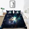 Space Star Printing Household Bedding Single Bed Double Bed Full Size Pillowcase and Quilt Cover 2/3 Beddingome