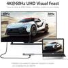 USB C Hub 8 in 1 Type C Hub Multiport Adapter with 4K HDMI/PD Power Delivery USB-C Ethernet 2 USB SD/TF Card Reader