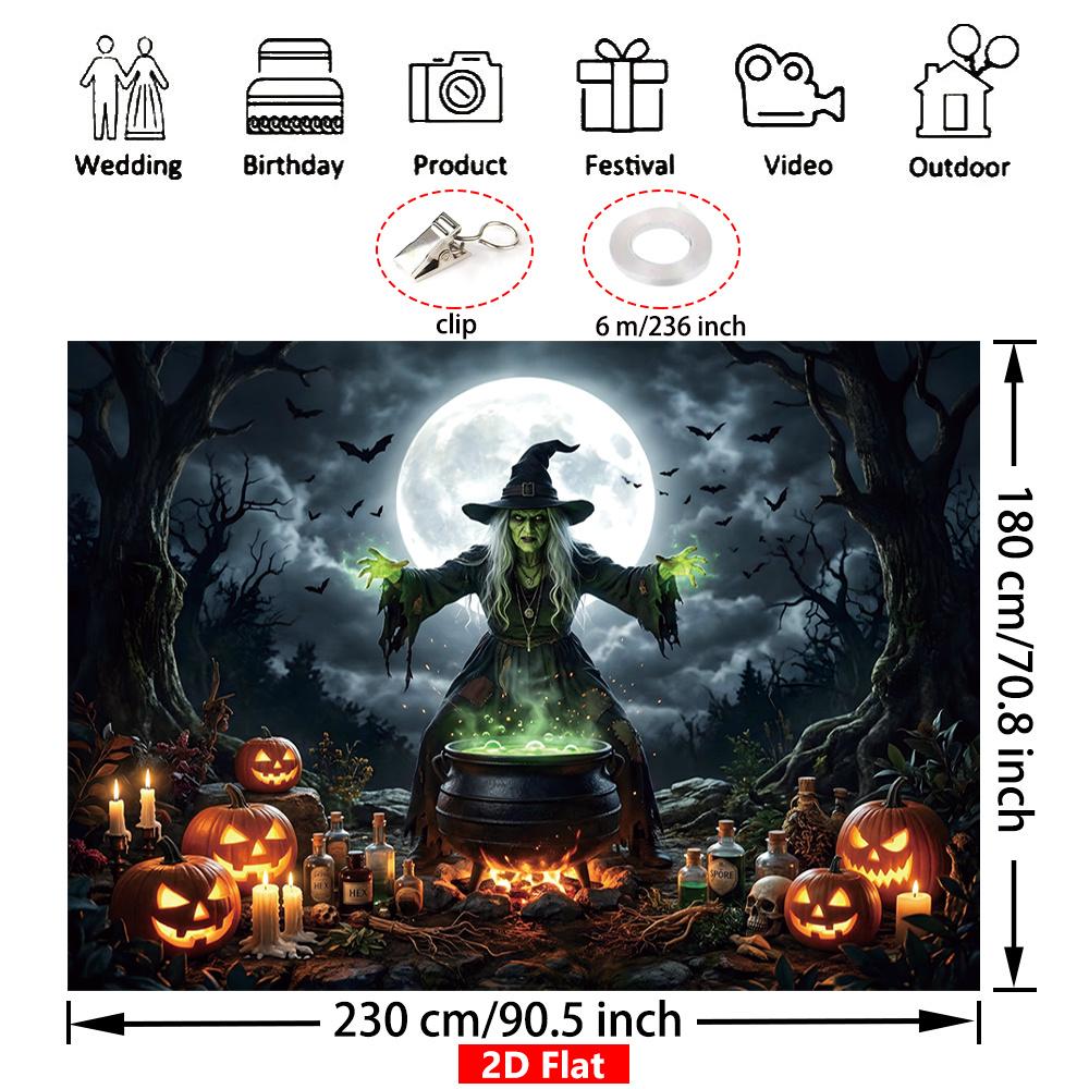 The witch's concoction of magical patterns is perfect for Halloween parties, home decoration, and wall decorations in the garden