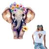 Железные нашивки с цветочным слоном Parches Ropa Diy толстовки с капюшоном футболка термопресс аппликация наклейки для одежды термонаклейки