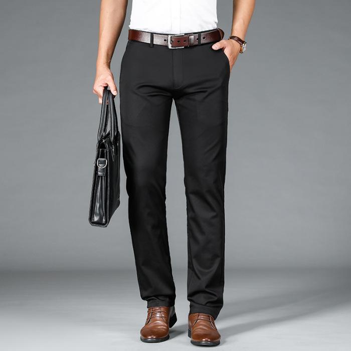 Новые осенние и зимние мужские брюки, трендовые универсальные повседневные брюки, мужские свободные прямые деловые повседневные брюки