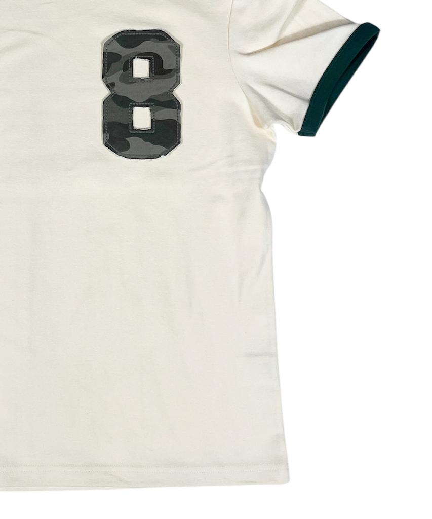 SK8ER ROCK Eight Ringer T-Shirt ((Cream*Darkgreen))