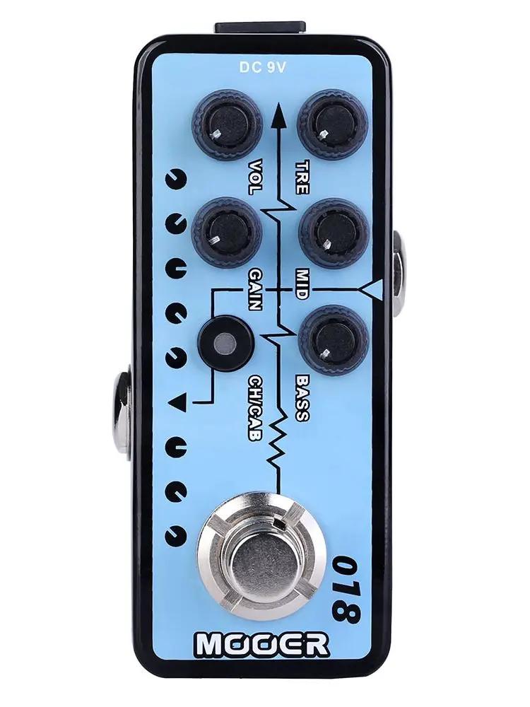 MOOER 018 Custom 100 Гитарная Педаль Цифровой Предусилитель Симуляция Кабинета Двухканальная 3-полосная Эквалайзер и Усиление Эффект для Электрогитары/Бас-гитары