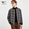 Men's Baseball Collar Plaid Jacket
