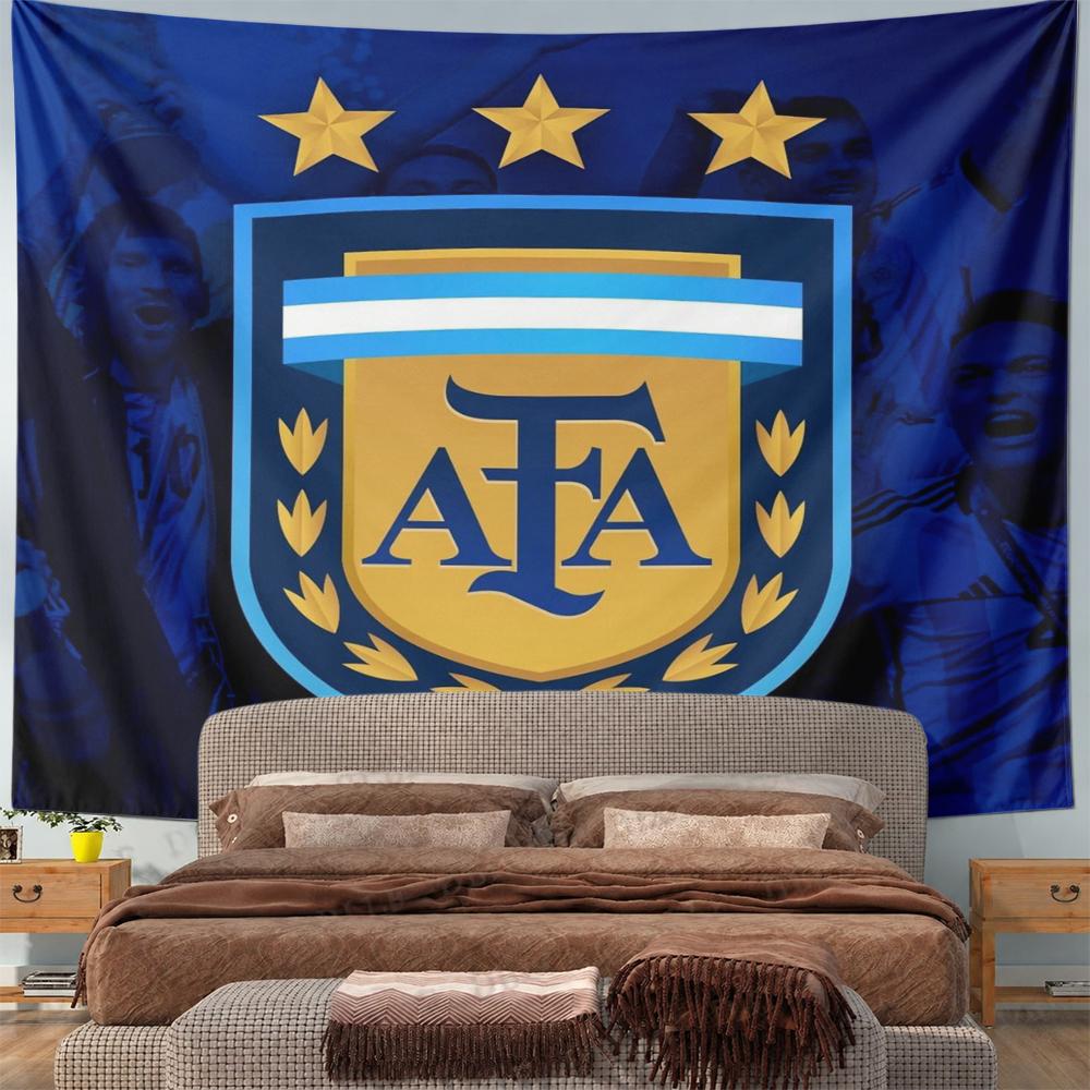 AFA logo blue and gold emblem design trophy Patterned tapestry for bedroom and living room home deco sofas