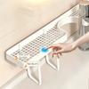 No-Drill Faucet Sink Shelf Large Capacity Faucet Drain Organizer  Mirror Front