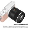 YONGNUO YN25mm F1.7M Объектив с постоянным фокусным расстоянием для камеры с автоматической/ручной фокусировкой, большой диафрагмой, креплением Micro 4/3