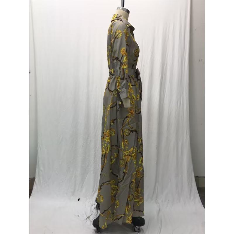Women's Summer Casual Elegant Vintage Printed Long Dresses