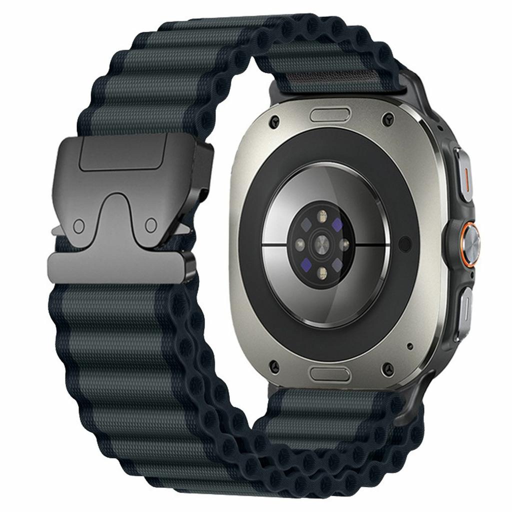 Для Samsung Galaxy Watch Ultra (2025) Ремешок для часов 47 мм / Ultra 47 мм, парашютная пряжка, нейлоновый ремешок на запястье, широкий узор «волна»