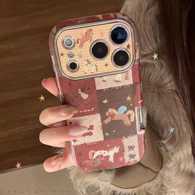 Ретро Чехол-Пони на Новый Год для IPhone 17 Pro Max, Apple 16, Кожаный Чехол для Телефона, Несколько Размеров