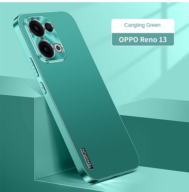 Для OPPO Reno 13 13 Pro Чехол для телефона с матовой металлической краской 'Streamer', противоударный, защита от отпечатков пальцев, с вырезами