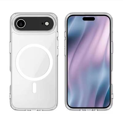 2025 Прозрачный акриловый чехол для iPhone 17 Air 17 Pro Max Магнитный для Magsafe Беспроводная зарядка Прозрачная поликарбонатная крышка для iPhone 17pro