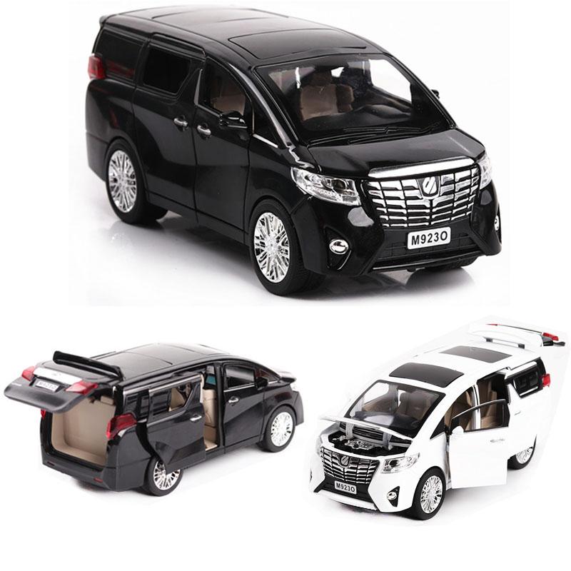 1/24 Toyota Alphard MPV Модель автомобиля Литой игрушечный автомобиль Модель автомобиля с инерционным механизмом Детская игрушка Коллекционные предметы Бесплатная доставка