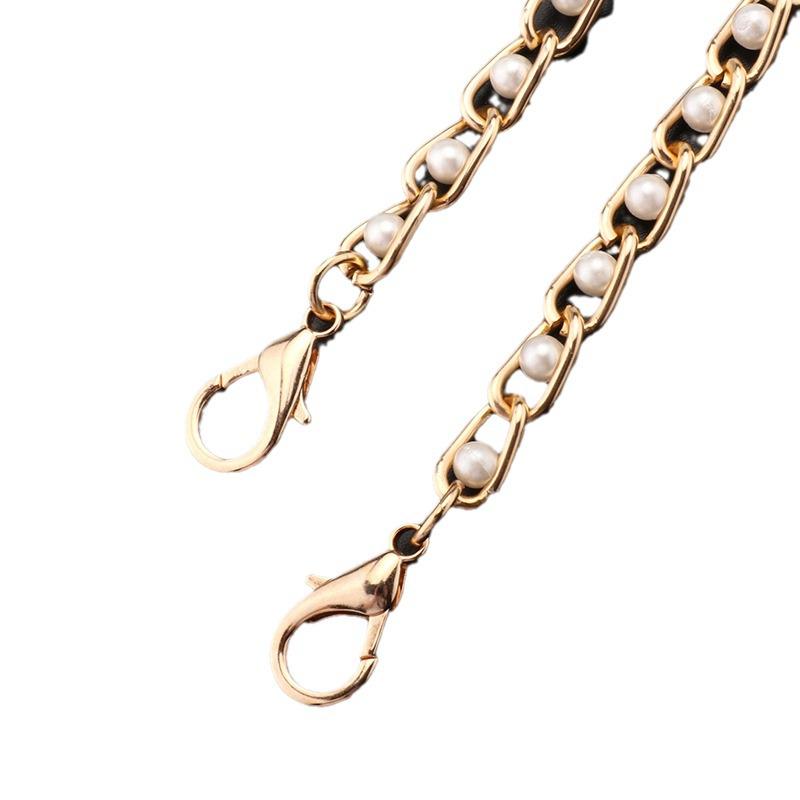 Декоративная сумка-цепочка с жемчугом и металлической цепочкой для аксессуаров своими руками