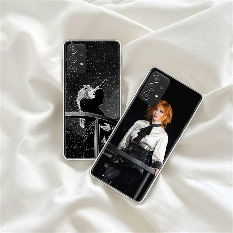 Чехол для телефона Mylene Farmer для Samsung A54 A57 A37 A17 A14 A15 A12 A24 A34 A55 A35 A25 A52S A07 A05S A04S A22 A32 A72 Galaxy Note