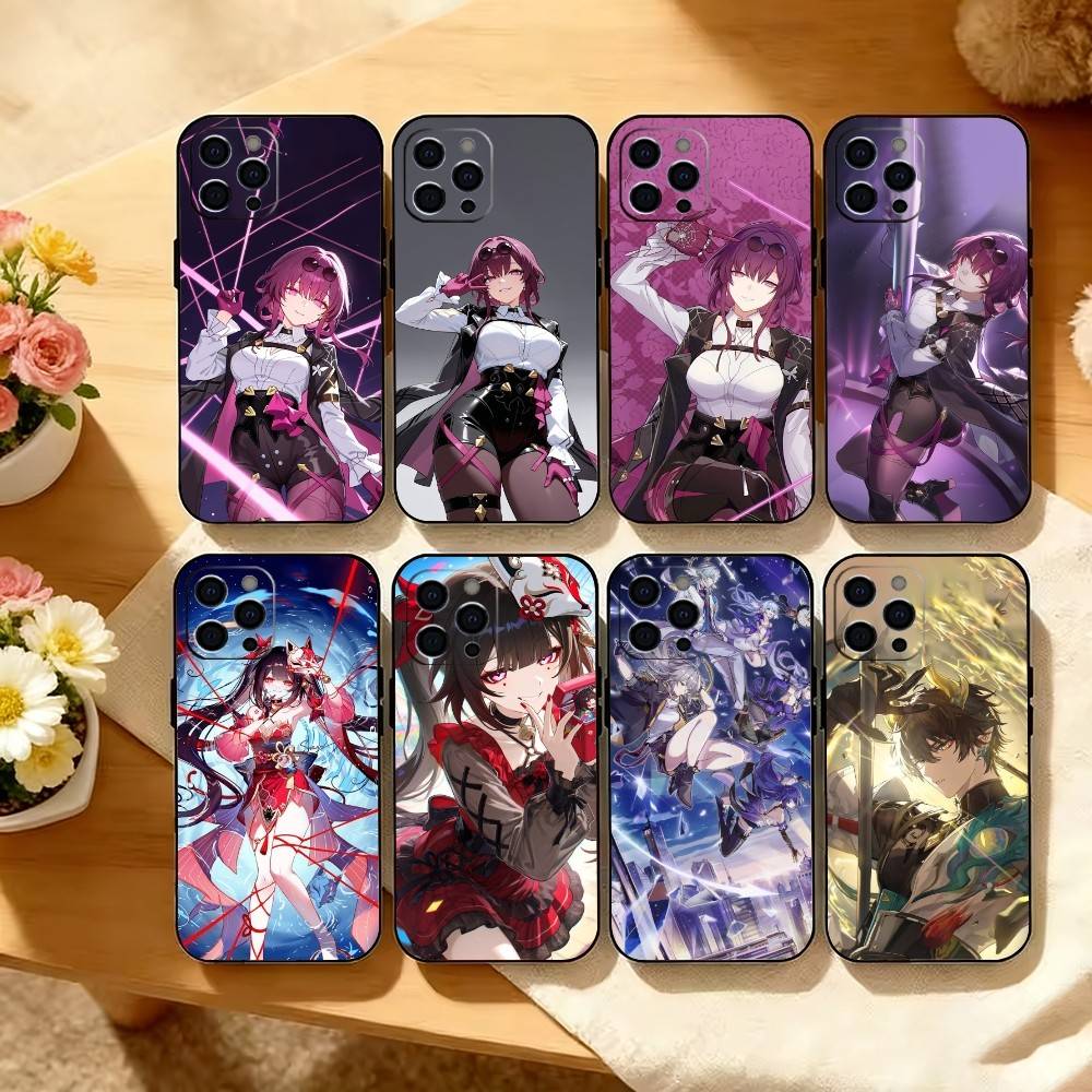 Чехол для телефона H-Honkai S-Star R-Rail Для iPhone 17, 16, 15, 14, 13, 12, 11 Plus, Pro Max, Других Мягкий Черный Чехол