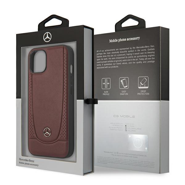Etui do iPhone 14 Plus Mercedes Skóra Urban Czerwone