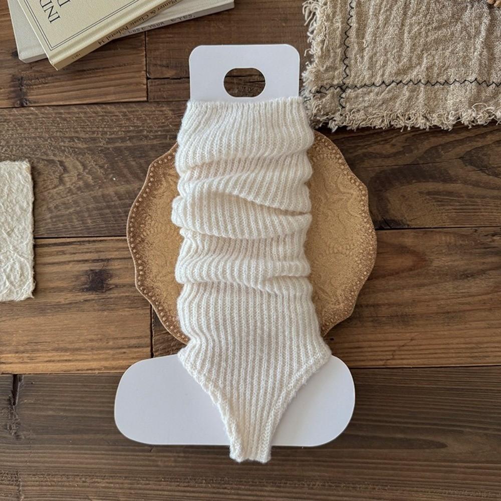 Утепленные гетры вязаные с бантом гольфы средней длины новые танцевальные балетные чулки подарок