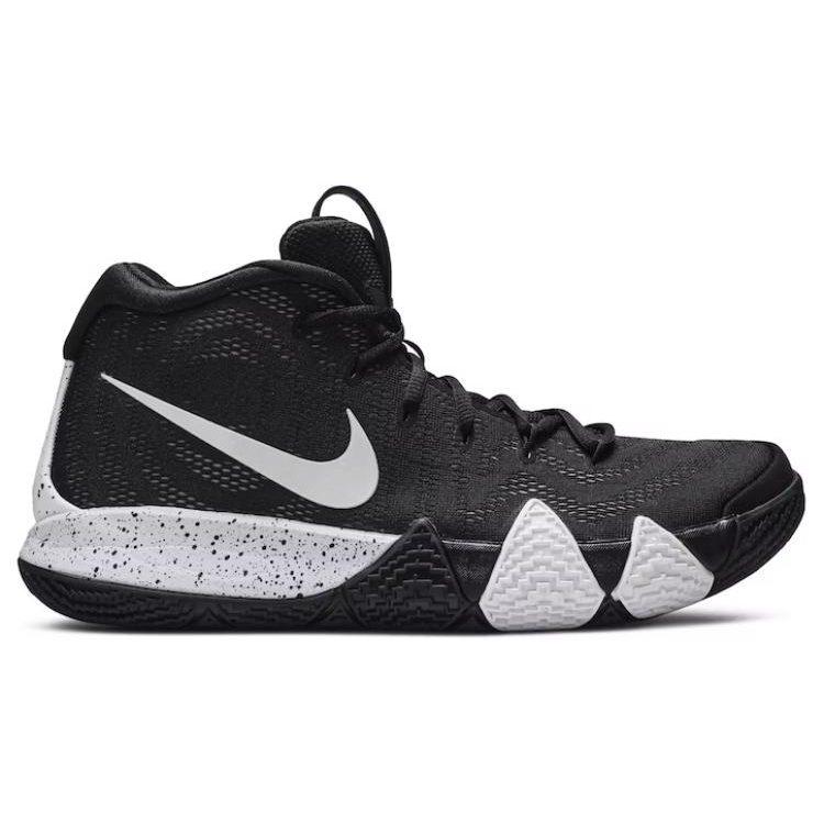Nike Kyrie 4 Амортизация Нескользящая Амортизация Нескользящие Средняя высота Баскетбольные кроссовки Мужские Черный Белый AV2296-001