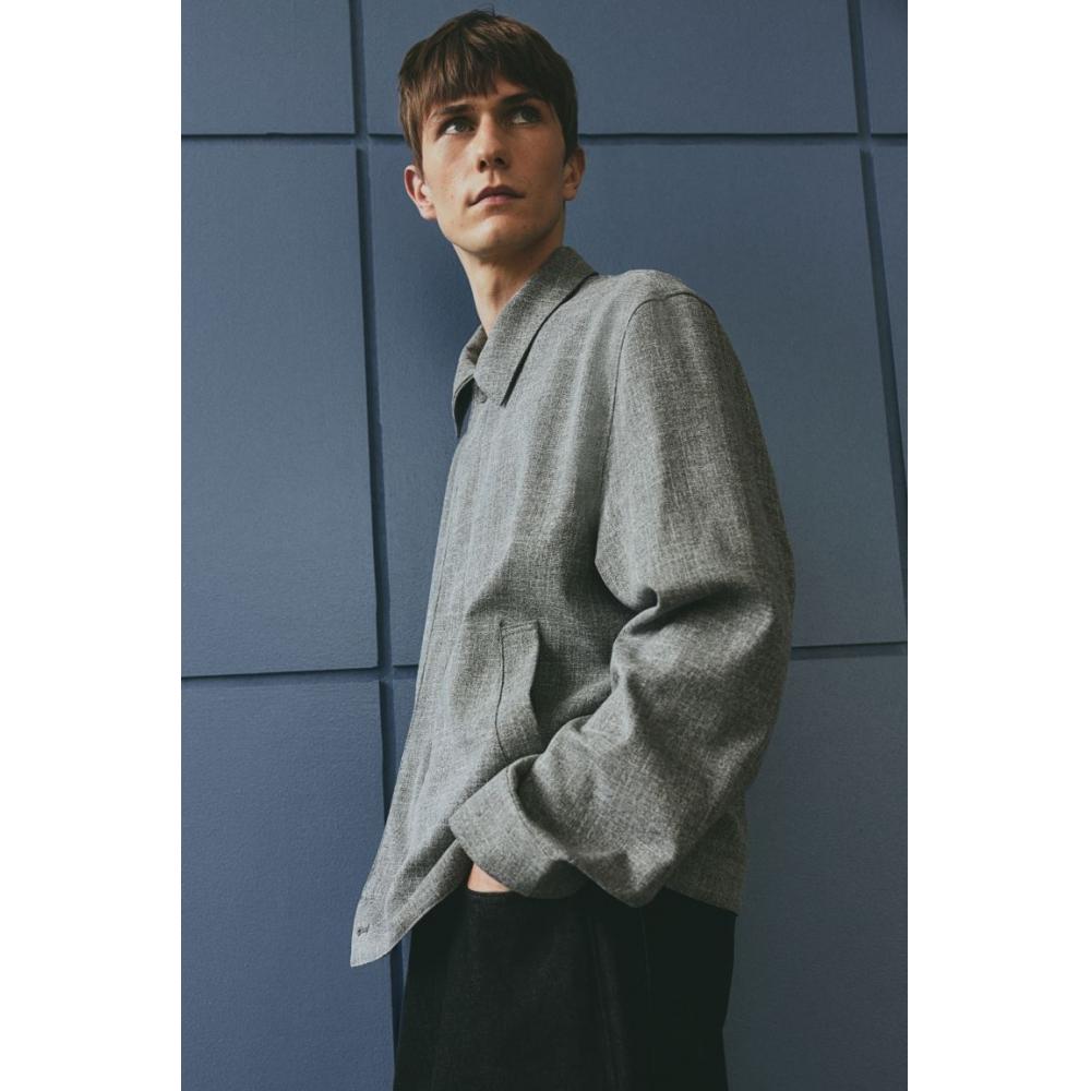 Куртка-рубашка HM Regular Fit Grey Melange